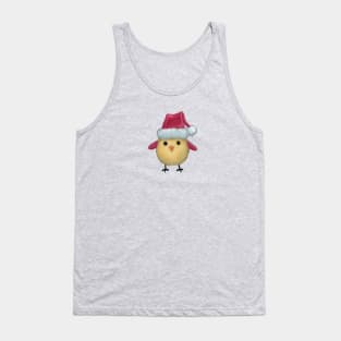 Chick with a Santa Hat Tank Top